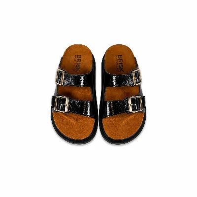 BRK-SLP-402  Girls' Double-Buckle Fashion Slippers thumbnail 2