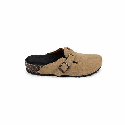 BRK-SAPO-2020 Women's Suede Buckle Sapo Clogs 3