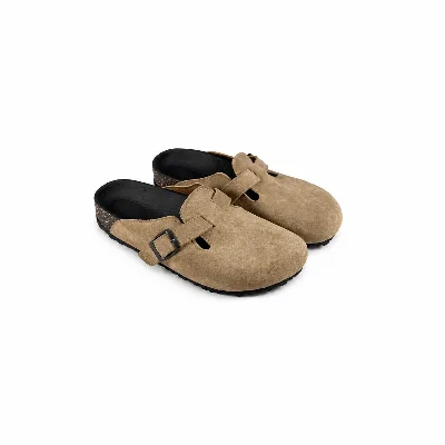 BRK-SAPO-2020 Women's Suede Buckle Sapo Clogs 1