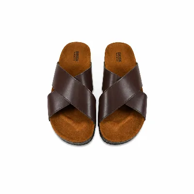 BRK-SLP-124 | Men’s Cross-Strap Casual Slippers thumbnail 2