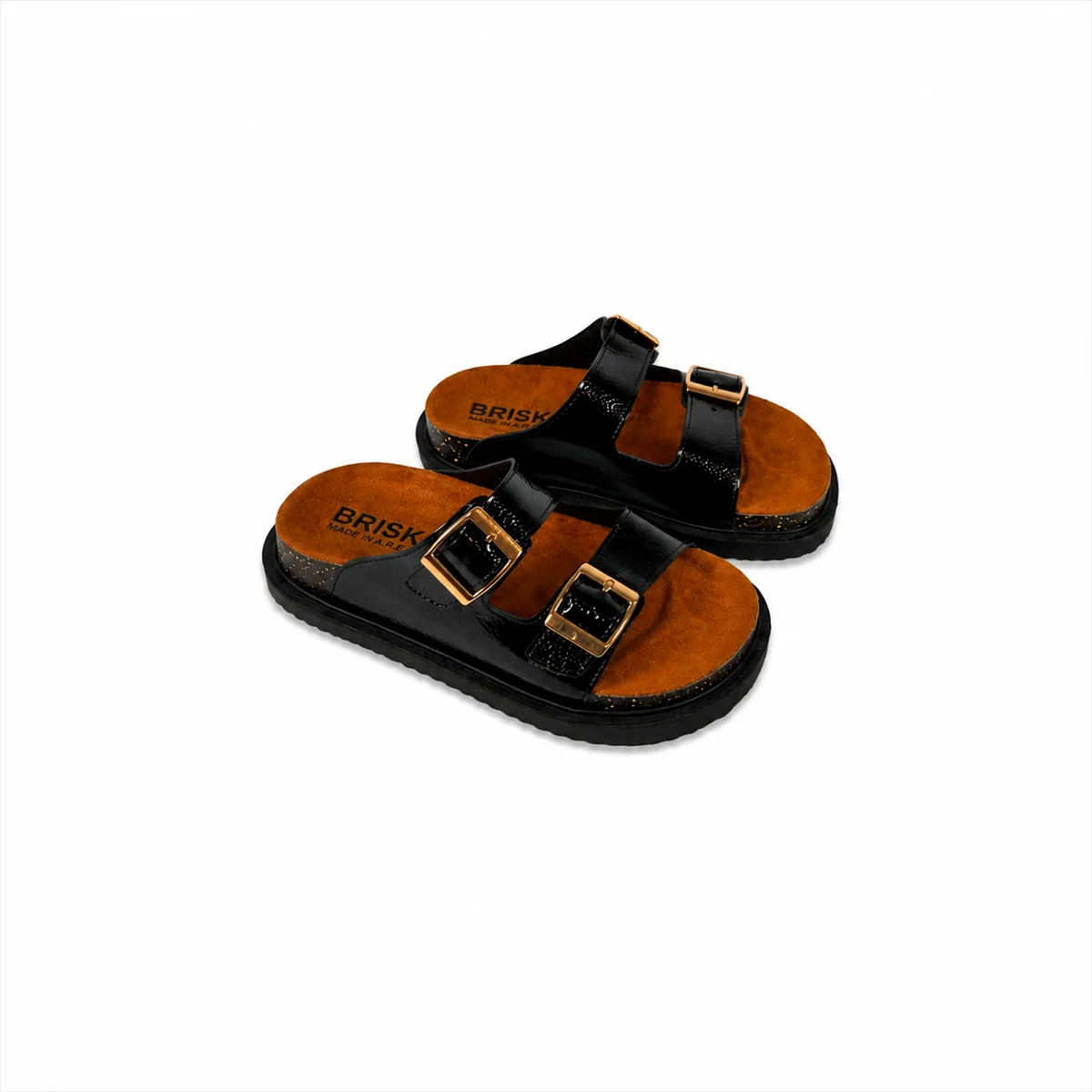 BRK-SLP-402 Girls' Double-Buckle Fashion Slippers