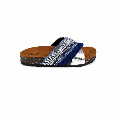 BRK-SLP-262 | Women's Embellished Fringe Fashion Slippers thumbnail 3