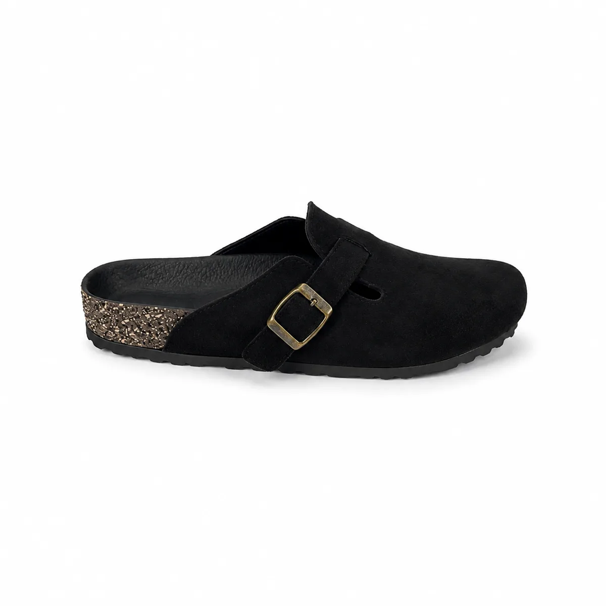 BRK-SAPO-3020 Men's Suede Buckle Sapo Clogs