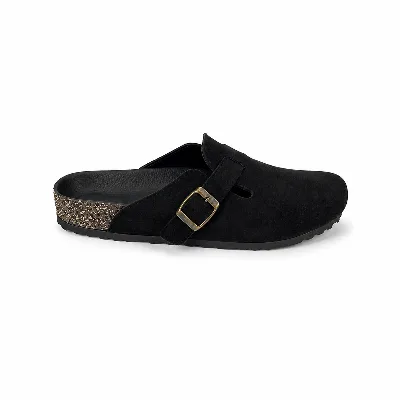 BRK-SAPO-3020 Men's Suede Buckle Sapo Clogs 1