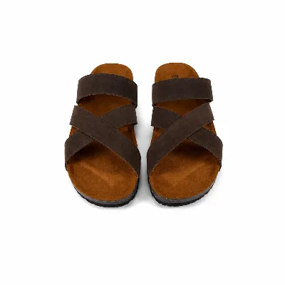 BRK-SLP-110 | Men's Cross-Strap Comfort Slippers thumbnail 2